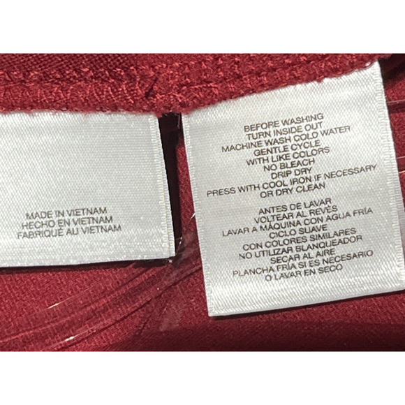 Ann Klein Wrap Dress Size 12 Red Knit Stretch Classic Office Career Workwear - Picture 9 of 10